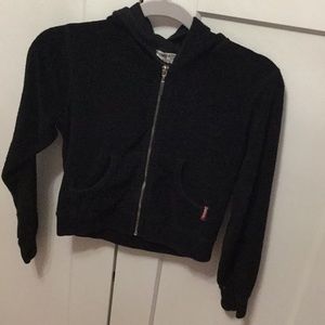 Black terry hardtail sweater